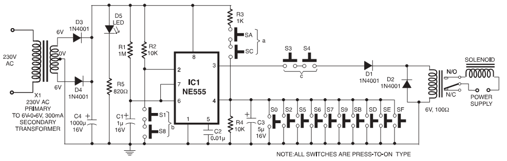 Raj's thoughts.....: Simple Low-Cost Digital Code Lock